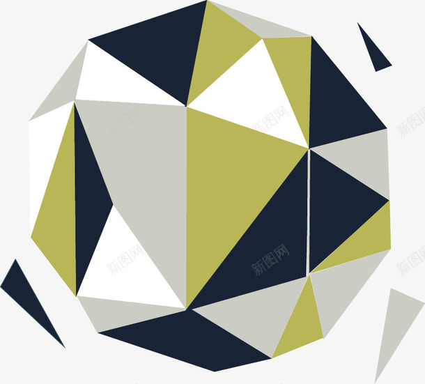 几何图形元素矢量图ai免抠素材_新图网 https://ixintu.com 3D效果 几何元素 图形 矢量图