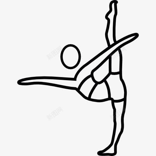 芭蕾舞姿势图标png_新图网 https://ixintu.com 人 平衡 舞蹈 跳舞 运动