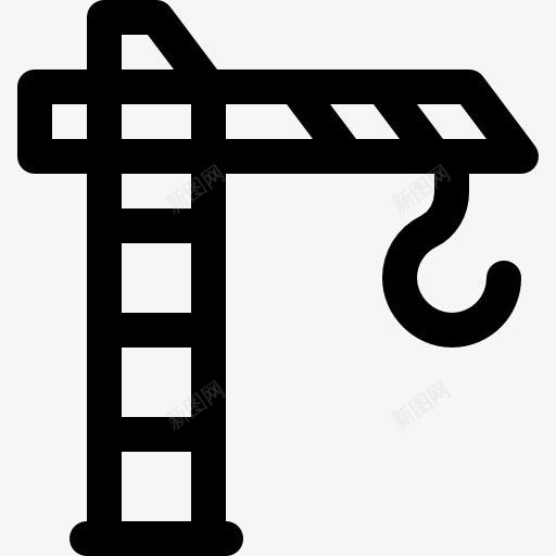 鹤图标png_新图网 https://ixintu.com 升降机 工具和器具 施工 起重机 钩