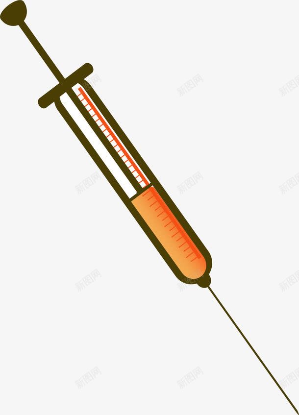 手绘针管png免抠素材_新图网 https://ixintu.com 医疗用品 手绘 红色针管 针管