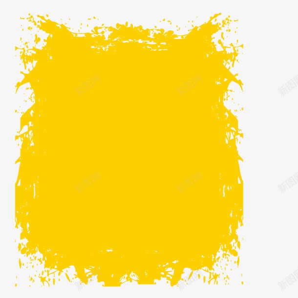 黄色喷墨png免抠素材_新图网 https://ixintu.com 卡通 喷墨 喷漆 背景 黄色