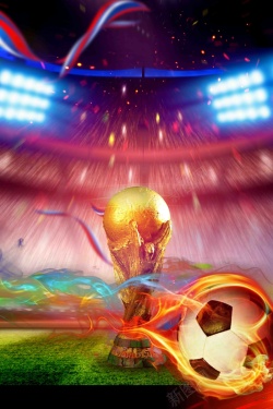 中国足球队创意俄罗斯世界杯海报高清图片