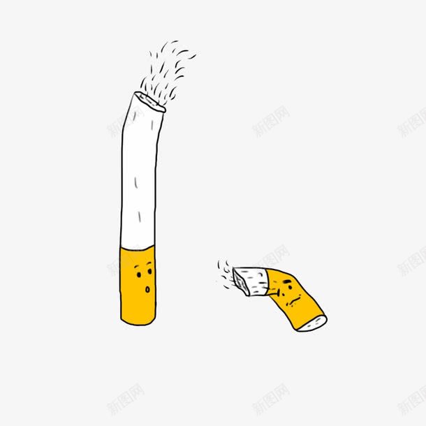 可爱的燃烧的烟头png免抠素材_新图网 https://ixintu.com 卡通 可爱 吸烟 戒烟 烟头 烟灰 燃烧 燃烧的烟头