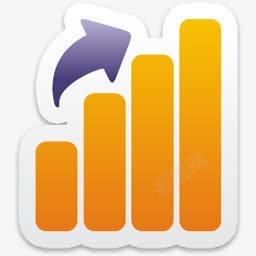 上升的柱形图图标png_新图网 https://ixintu.com 上 上传 上升 图表 更新 柱图 箭头 统计 销量上升