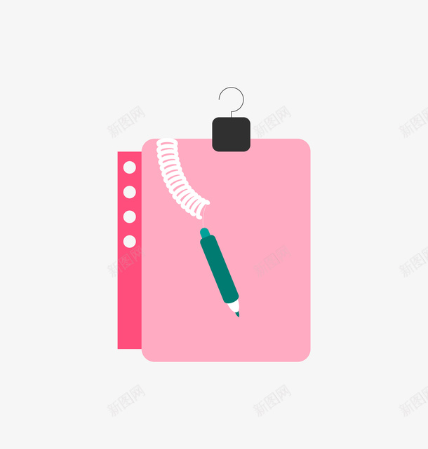 卡通手绘粉色的笔记本png免抠素材_新图网 https://ixintu.com 创意 动漫动画 卡通手绘 卡通笔记本 粉色的笔记本 绿色的笔