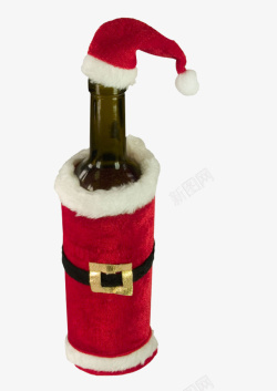圣诞节装饰红酒图素材