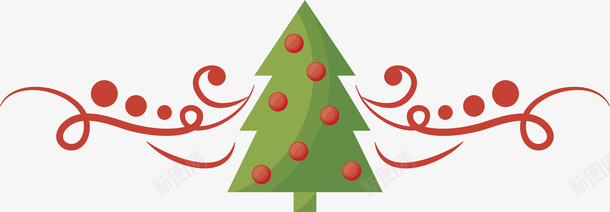 圣诞树分割线矢量图ai免抠素材_新图网 https://ixintu.com 分割线 圣诞快乐 圣诞树 圣诞节 矢量png 绿色圣诞树 矢量图