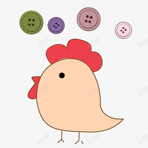 彩色的扣子和小鸡png免抠素材_新图网 https://ixintu.com png图形 png装饰 小鸡 彩色 扣子 装饰