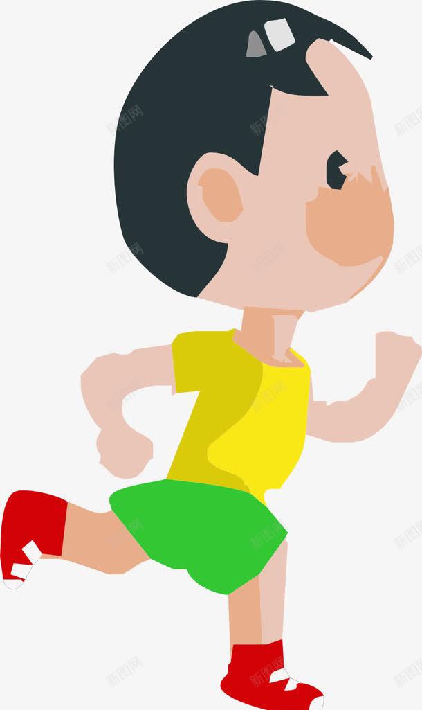跑步的小男孩png免抠素材_新图网 https://ixintu.com 卡通 小博士 手 手脚 脚