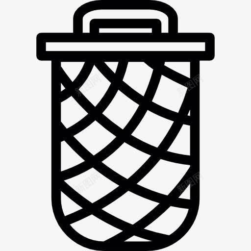 封闭网垃圾桶图标png_新图网 https://ixintu.com 删除 垃圾 垃圾容器 垃圾箱 纸篓