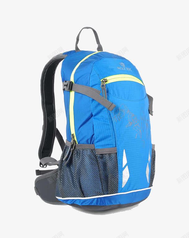 蓝色登山包的侧面png免抠素材_新图网 https://ixintu.com 产品实物 侧面 登山包 箱包 蓝色