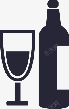 红酒矢量图图标图标