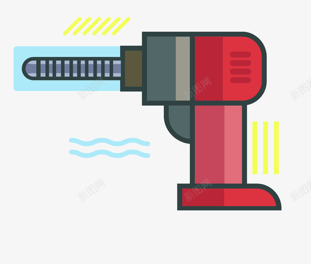 电钻矢量图eps免抠素材_新图网 https://ixintu.com 卡通 扁化 施工工具 矢量施工工具 矢量电钻 矢量图