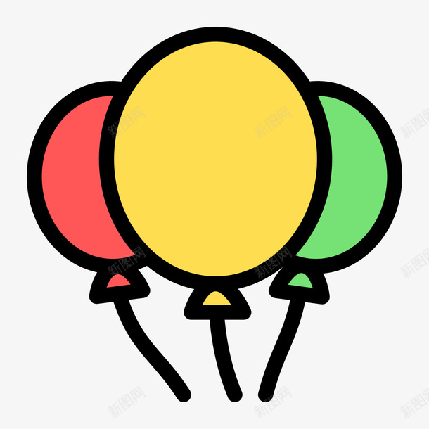 彩色手绘气球元素矢量图eps免抠素材_新图网 https://ixintu.com 创意 卡通图标 彩色 手绘 气球 漂浮 纹理 质感 矢量图