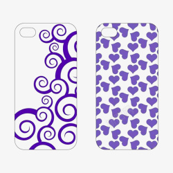 紫色手机壳紫色爱心手机壳高清图片