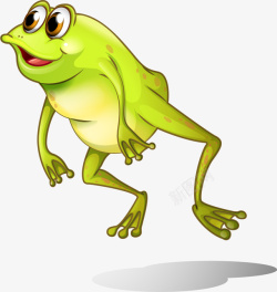 跳跃的青蛙跳跃的绿色青蛙高清图片