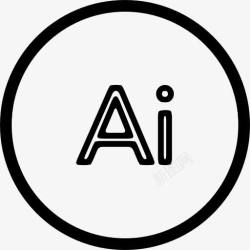 AdobeIllustrator文件AI文件圆轮廓图标高清图片