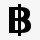 货币标志泰铢简单的黑色ipho图标图标