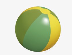 绿色皮球黄绿色立体皮球高清图片