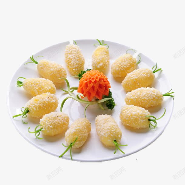 金菠萝png免抠素材_新图网 https://ixintu.com 油炸食品 甜食 艺术摆盘 金菠萝 面点 面食