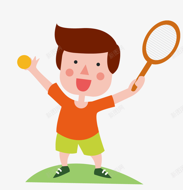 创意打网球的男孩psd免抠素材_新图网 https://ixintu.com 健身 全民健身日 创意 创意打网球的男孩 男孩 网球 运动