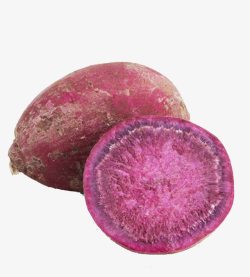 农作物紫薯切开的紫薯高清图片