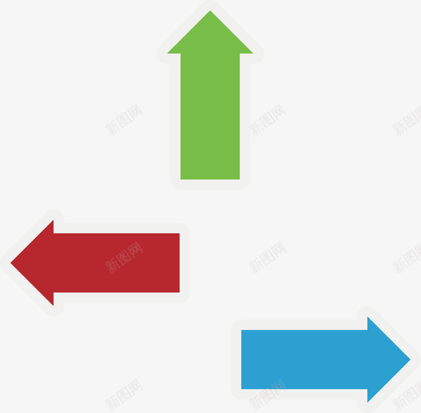 彩色的指示符号图标矢量图ai_新图网 https://ixintu.com 图标 彩色 指示 指示符号 符号 箭头 矢量图