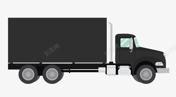 卡通手绘黑色卡车货车图标png_新图网 https://ixintu.com 交通工具 卡通手绘 黑色卡车货车