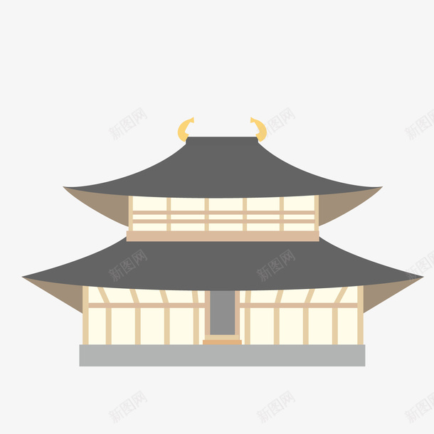 复古建筑物png免抠素材_新图网 https://ixintu.com 卡通建筑物 古代铺子 复古建筑物 房子 背景装饰