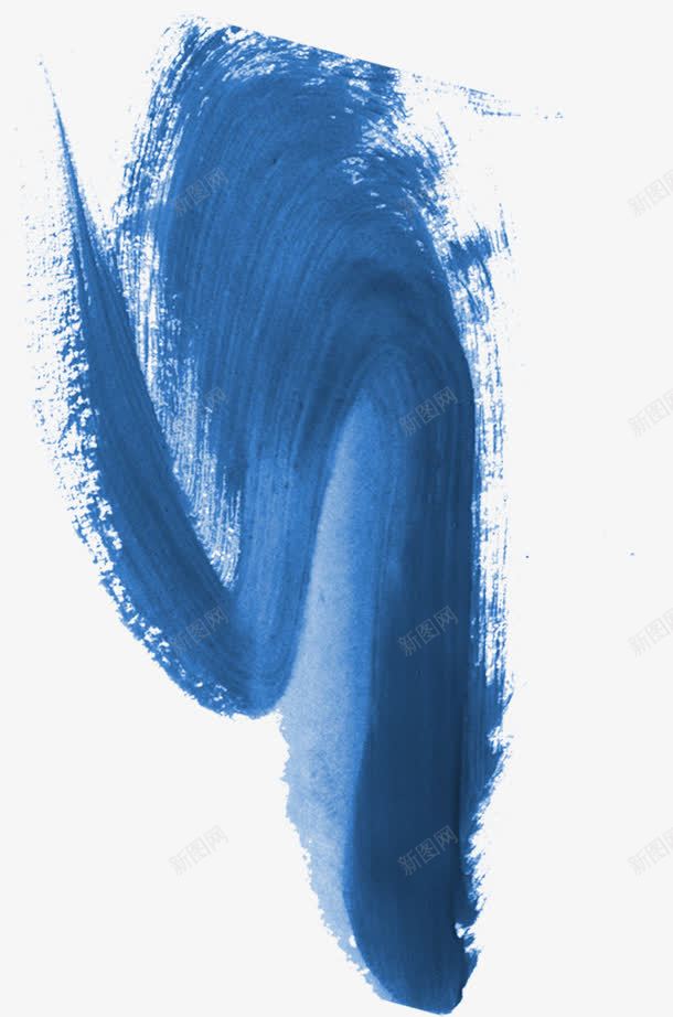 蓝色笔刷水墨画png免抠素材_新图网 https://ixintu.com 中国风 水墨 蓝色 装饰