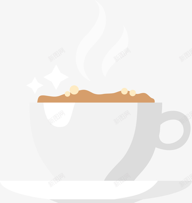 卡通扁平化白色咖啡杯矢量图eps免抠素材_新图网 https://ixintu.com 卡通 咖啡杯 扁平化 白色 矢量图案 食物餐饮 矢量图