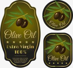 橄榄油标签橄榄油品质矢量图高清图片