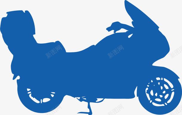 蓝色摩托车png免抠素材_新图网 https://ixintu.com 复古摩托车 复古机车 摩托车 老式摩托车 蓝色