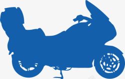 蓝色摩托车素材