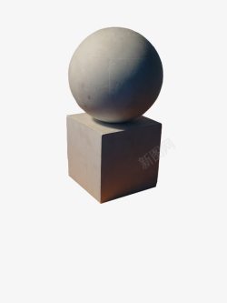 正方体石膏球于正方体高清图片