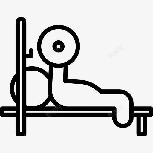 卧推举重图标png_新图网 https://ixintu.com 举重运动员 体操 健身房 运动 锻炼