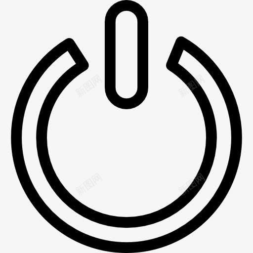 电源概述图标png_新图网 https://ixintu.com 按钮 权力 概述 界面 符号 轮廓