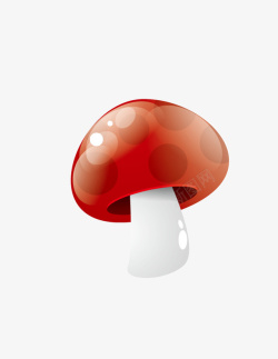 红色蘑菇矢量图素材