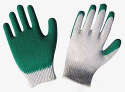 白绿配色针织手套素材