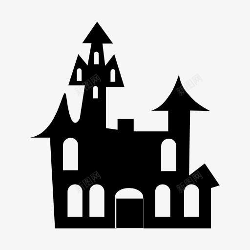 万圣节女巫的城堡图标png_新图网 https://ixintu.com 城堡