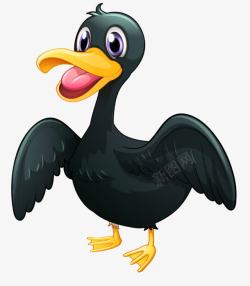 黑色动物脚印黑色的鸭子高清图片