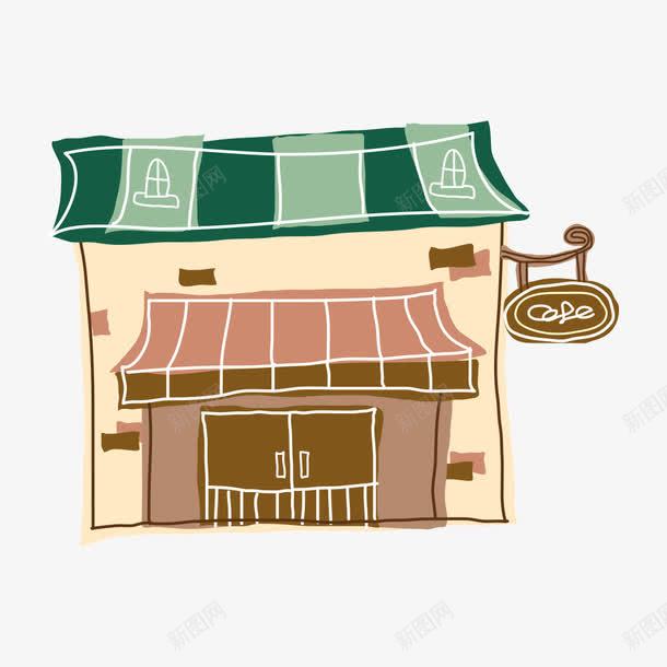 商店psd免抠素材_新图网 https://ixintu.com 商店 手绘 素材 门头