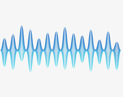 卡通手绘蓝色渐变声波png免抠素材_新图网 https://ixintu.com 创意 动漫动画 卡通手绘 渐变声波 艺术 蓝色