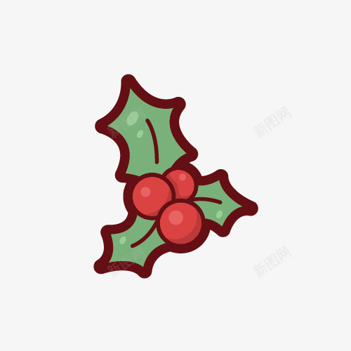 彩色圣诞果png免抠素材_新图网 https://ixintu.com png图形 png装饰 圣诞节 手绘 果实 绿叶 装饰