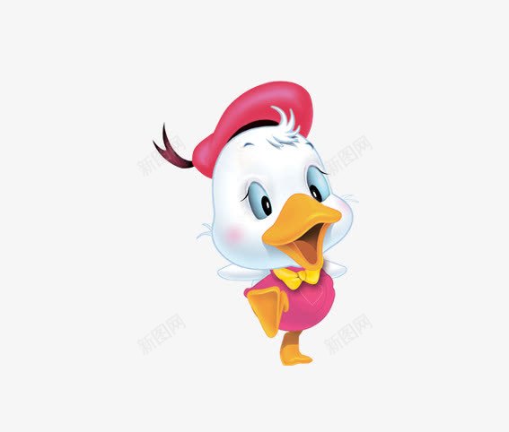 抬脚的鸭子png免抠素材_新图网 https://ixintu.com 动物 卡通动物 卡通家禽 卡通鸭子 坐着抬起一只爪子的 白色 粉色 黄色