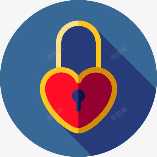 挂锁图标png_新图网 https://ixintu.com 关键 器皿 工具 心形 挂锁 浪漫 爱 爱和浪漫