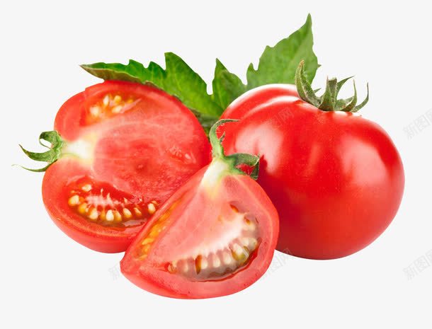 番茄png免抠素材_新图网 https://ixintu.com 切开的 番茄 红色 西红柿