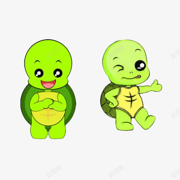 小乌龟png免抠素材_新图网 https://ixintu.com 卡通 可爱 小乌龟 绿色
