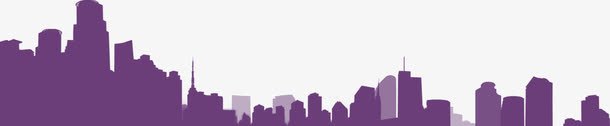 紫色城市剪影海报png免抠素材_新图网 https://ixintu.com 剪影 城市 海报 紫色
