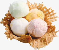四个冰淇淋四个冰淇淋球高清图片